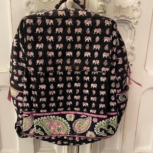Large Vera Bradley Pink Elephant Paisley Backpack